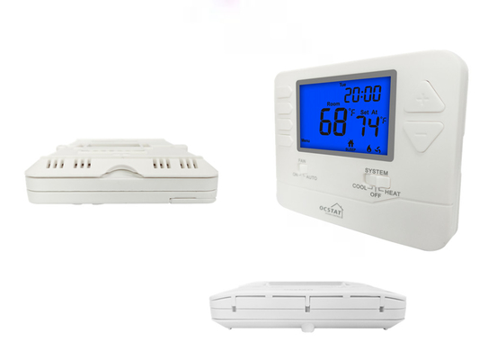 HVAC Sistemleri İçin 24 V 2 Isı 2 Soğuk Dijital Programlanabilir Oda Termostatı