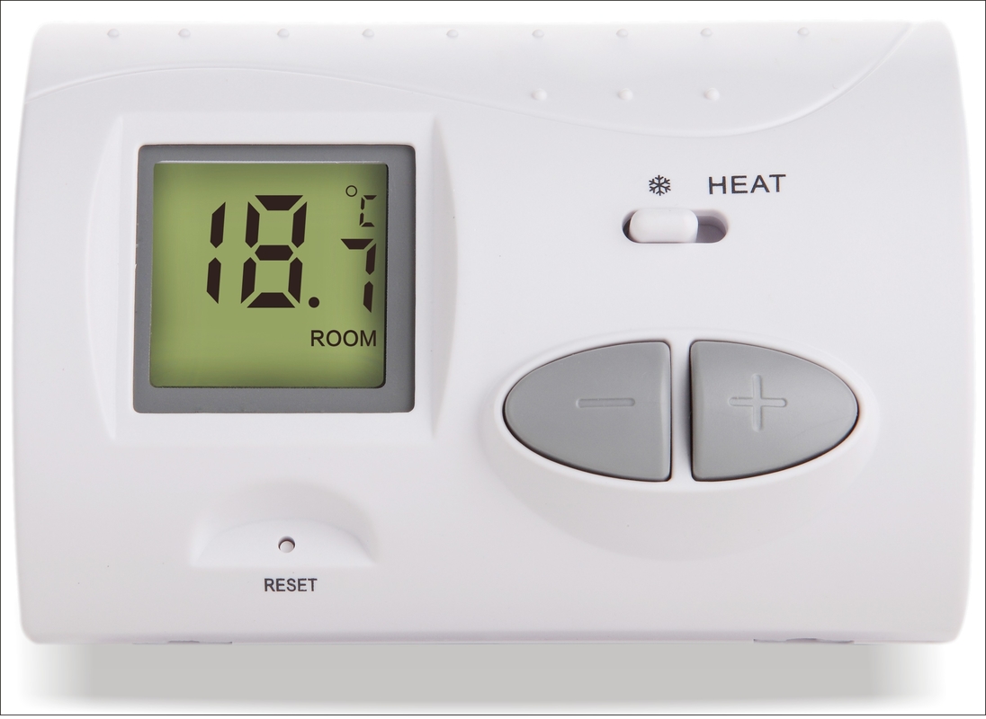 Dijital Yerden Isıtma Termostatı Isı Pompası elektrikli veya gazlı oda termostat hat voltajı için DC / Termostat