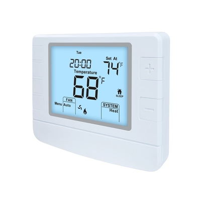 Riseem Heating and Cooling Adjustment LCD Display Digital Room 24V Thermostat Menu Driven Programmable