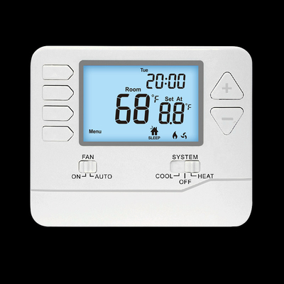 Riseem White Electric or Gas Configurable Heating Room Thermostat Menu Driven Programmable