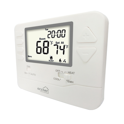 Riseem 2 heat 1 cool Non-programmable Electric or Gas Room Thermostat with Heating and Cooling Swing Adjustment