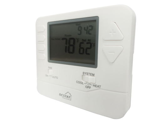 White LCD Display Digital Room Thermostat For Precise Temperature Control