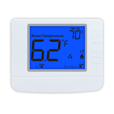 White Digital Room Thermostat with LCD Display for Temperature Control