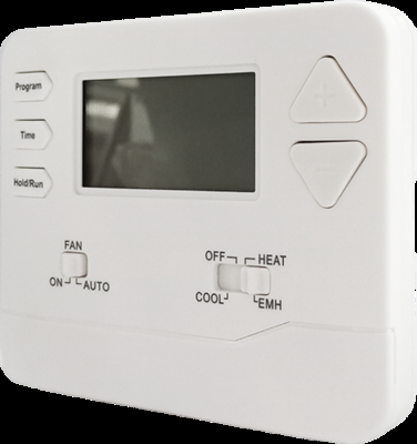 White Digital Room Thermostat with LCD Display and Battery Power
