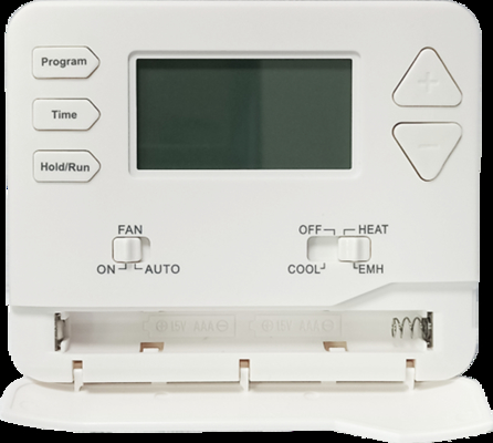 White Digital Room Thermostat with LCD Display and Battery Power