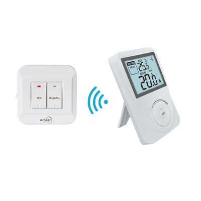 Boilers Heating Wireless Room Thermostat Non-programmable Offering Transmission Distance Approx 50m in Open Terrain Designed for Heating System Control