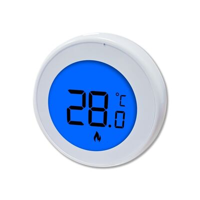 Switchable Voltage 24 V AC DC Boiler Room 230V Thermostat with NTC Sensor and Orange Blue Green Backlight Color Offering Temperature Monitoring