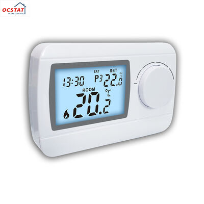 Works With Most Heating Systems Automatic Heating Boiler Programmable Thermostat White Customized Temperature Regulation Solution For HVAC Systems