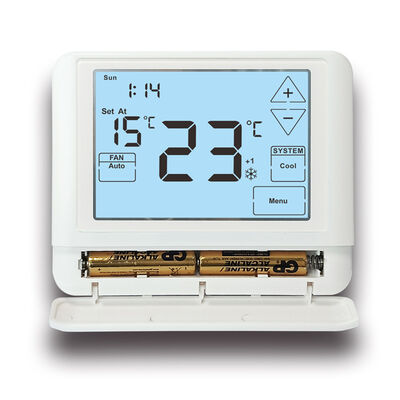 24V Wired Programmable Heat Pump Thermostat Providing 5 Minutes Compressor Delay Protection Engineered For HVAC Scheduling