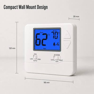 24V 915MHZ Wireless Room Non-programmable Heating And Cooling PTAC Thermostat For Hotel And Apartment