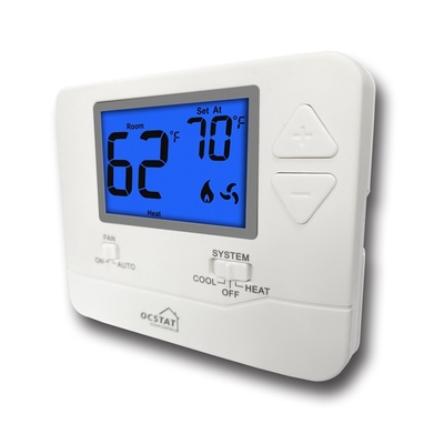 Riseem HVAC Digital Non Programmable Home Thermostat Blue Backlight LCD Display