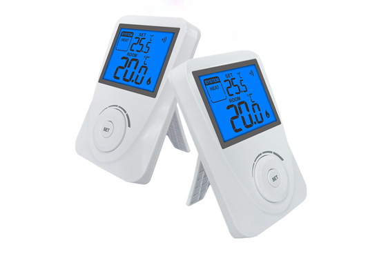 Riseem White / Blue Backlight Intelligent Non-programmable RF Heating and Cooling Thermostat