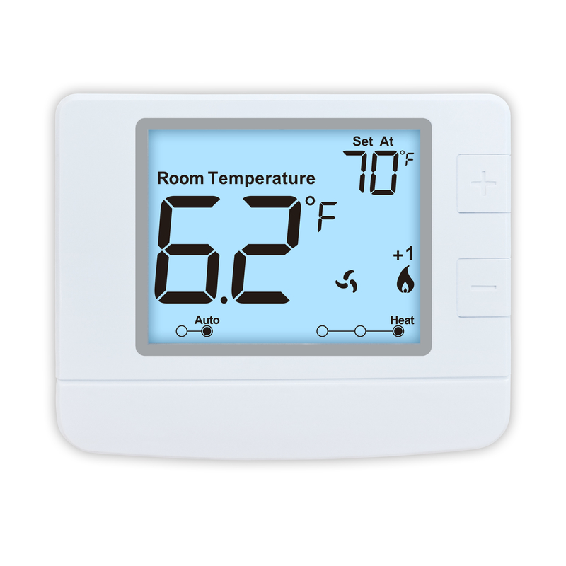 White Digital Room Thermostat with LCD Display for Temperature Control