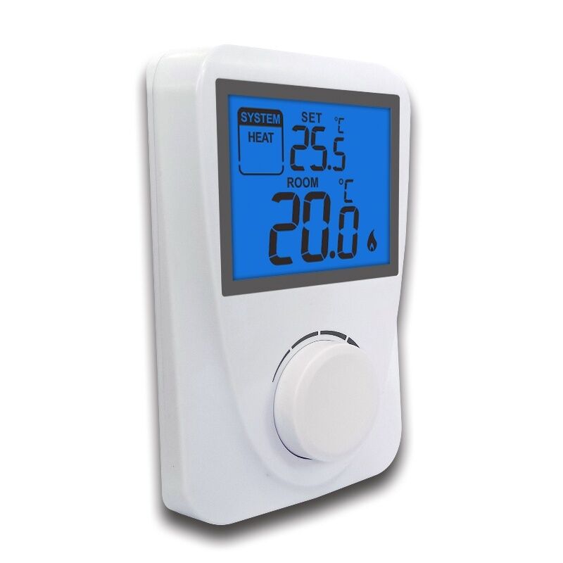 NTC Sensor Type Hot Air Boiler Thermostat Featuring Display Temperature Range 3°C to 37°C in 0.1°C Increments for Accurate Temperature Regulation