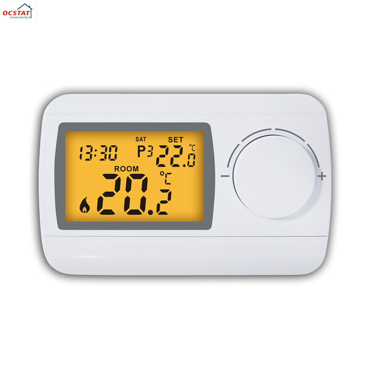 119 X 80 X 31 Mm Boiler Room 7 Day Programmable Thermostat White Color 147g Lightweight Temperature Control Solution for Industrial Boilers