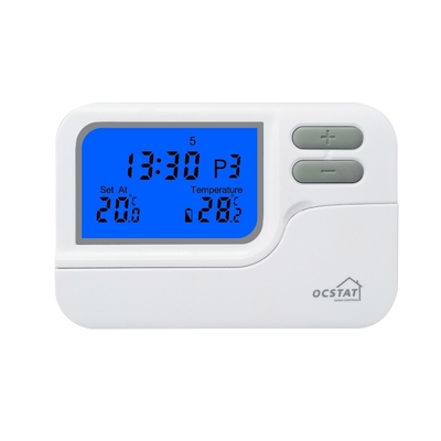 Mavi Arka Işıklı 7 Gün Programlanabilir Termostat (Ev Isıtması İçin)