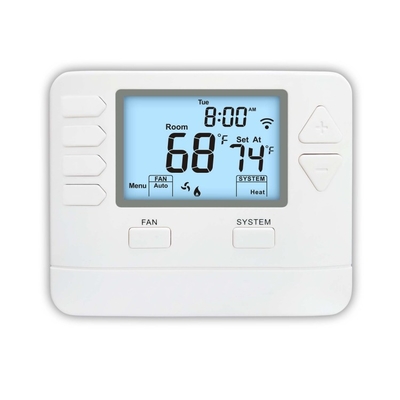 Riseem Klima Akıllı WIFI Dijital Programlanabilir Alexa Ev Termostat HVAC STN705W 24V Beyaz ABS