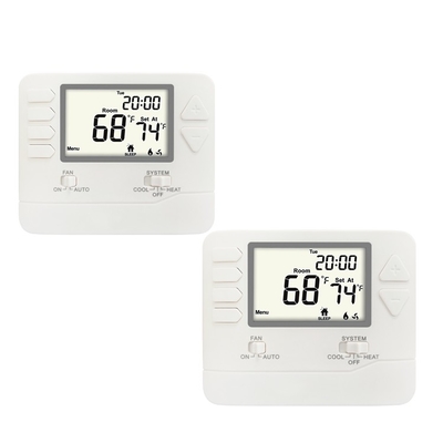Tek Aşamalı Menü Sürücü Gaz Yapılandırılabilir RF Programlanabilir Oda Termostatı 24V