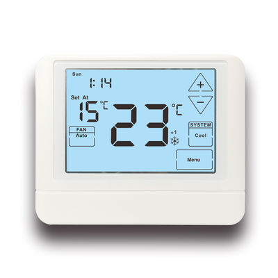 24V LCD Ekran Dokunmatik Ekran Haftalık Programlanabilir Dijital Isıtma Termostatı Isıtma ve Soğutma