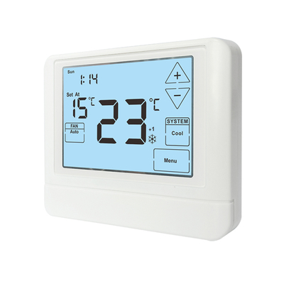 Güçlü ve Hassas HVAC Termostat Güç Kaynağı 24VAC Veya Pil 0.3KG Ekran Hassasiyeti ±1℉ 68℉ altında