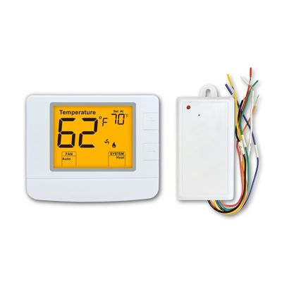 2*AAA Pil ile çalışan kablosuz RF WIFI PTAC Termostat, geleneksel veya ısı pompası sıcaklık kontrolü için