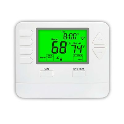 Wall or Junction Box Mounting 7 Day Programmable Thermostat AUTO Fan Operation 1H/1C Heat Pump without Auxiliary or Emergency Heat