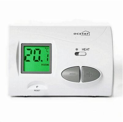OEM ODM 230V Programlanamayan Kablolu Basit Termostat, Ayarlanabilir Sıcaklık Aralıklarını Sunar 10 ° C'den 30 ° C'ye 0.5 ° C Artışlarda Ve HVAC Sistemleri İçin Isıtma Modu