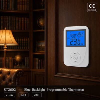 Dönüştürülebilir akım 6 A 2 A Endüktif yük oda ısıtma 7 Gün Termostat sıcaklık denetleyicisi Taşınmış zemin paneli 130 X 86 X 28 mm tutucu olmadan dayanıklı modüler zemin sistemi