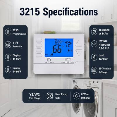 Riseem 2 Heat 2 Cool 24V Programlanabilir Elektronik Oda Termostat Sıcaklık Kontrolü