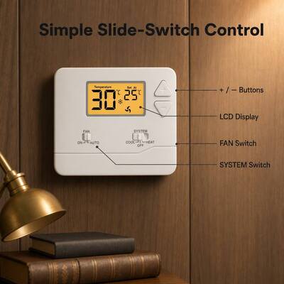 Miuputake ABS Konut Malzemesi Kablolu Programlanabilir Termostat Ev Isı Kontrolü için En İyi Çözüm