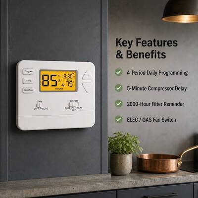 Riseem Akıllı ve Konforlu Dijital Elektronik Oda Termostatı 32°F 99°F STN605