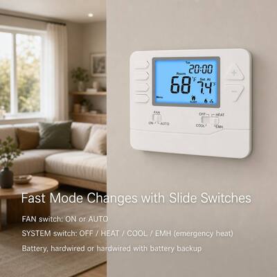 Suuwer Endüstriyel Otomasyon ABS Isı Pompası Sıcaklık Kontrol Cihazı Klima Termostatı 3.84 İnç Ekran Boyutu ile