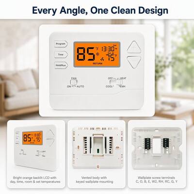Miuputake Güçlü Isı Pompası Termostat Düzenlenebilir Termostat 5-10A Amp 24v Ya da Pil Güç Kaynağı