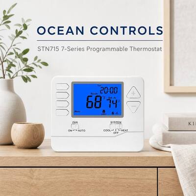 24V 2H 2C 7 Day Programmable HVAC Air Conditioning Hotel Thermostat Compact Physical Dimensions 4 72 W X 3 85 H X 1 06 D For HVAC Control