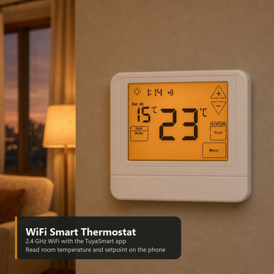 24V Kontrol APP TUYA Akıllı Yaşam Elektronik Oda Programlanabilir 7 Günlük Termostat Fiziksel Boyutlar 120mm G 98mm Y 27mm D Sıcaklık Kontrolü İçin Tasarlanmış