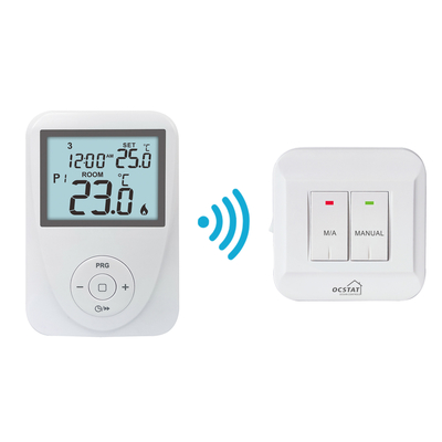 Riseem 230V 7 Gün Dijital LCD Ekranlı Programlanabilir Beyaz Gaz Kazan Termostatı