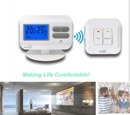 Riseem Elektronik RF 2 * AAA büyüklüğündeki pil ile programlanamayan zemin ısıtma termostatı