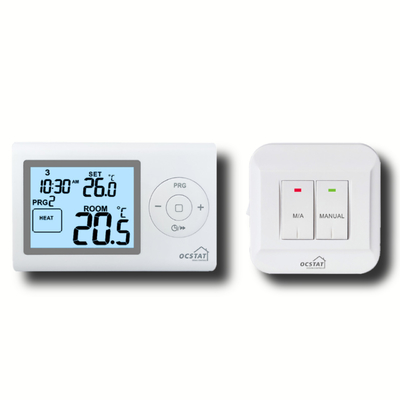 24 Saat RF Programlanabilir Oda Ayarlanabilir Sıcaklık Termostatı Çok İşlevli Kolay Kullanım