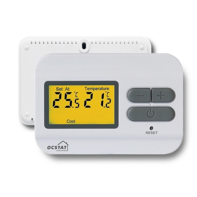 230V Omron Röle Evrensel Kablolu Oda Termostatı Basma Düğmeli
