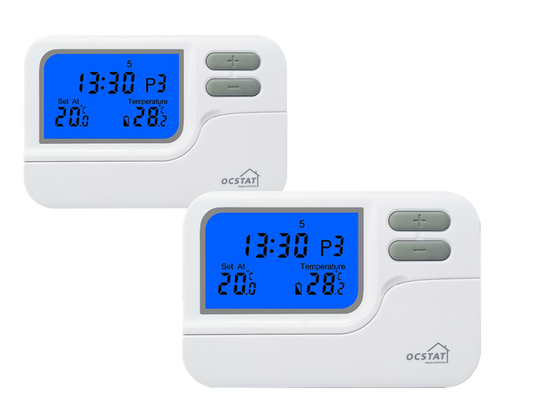 Riseem Pil 7 Gün Programlanabilir Oda Termostatı Isıtma ve Soğutma