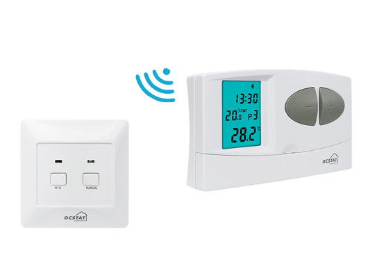 Riseem EL Arka Yönü Işığı Haftalık Programlanabilir RF Oda Termostatı Yer altı ısıtması için