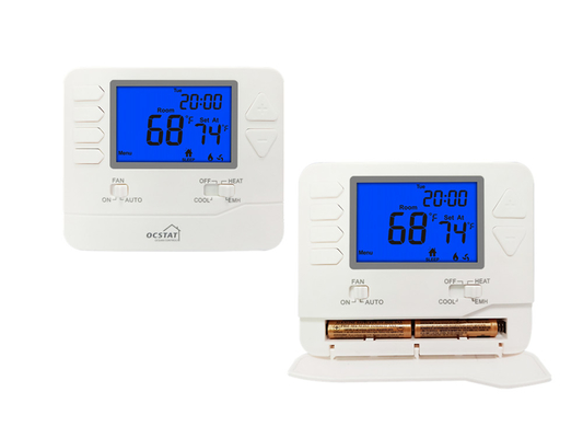 Riseem Haftalık Programlanabilir 0.5°C Doğruluk HVAC Sistemi Isı Pompası Termostat 24V