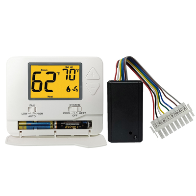 Beyaz ABS 24VAC / Pille Çalışan HVAC Termostatı