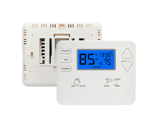 FCC 2 Isı / 1 Soğutma ABS Programlanabilir Dijital Oda Isı Pompası Riseem Termostat HVAC