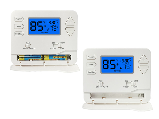 Büyük Dijital LCD Ekranlı Isı Pompası Termostatı Programlanamaz Çok Kademeli Elektrikli veya Gaz Sistemleri