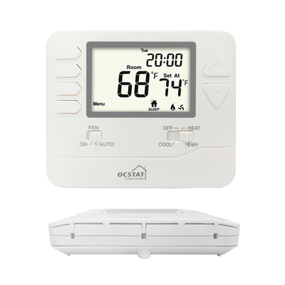UL Programlanabilir 1 ° C Doğruluk HVAC Termostat 24VAC Otel İçin