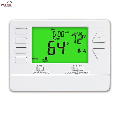Çevre Dostu Tek Kademeli 1 Isıtma 1 Soğutma ABS Programlanabilir Dijital Isıtma Oda Termostatı